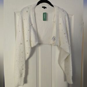 Simons twik pearl fur shrug bolero